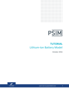 Tutorial-Lithium-Ion-Battery-Model