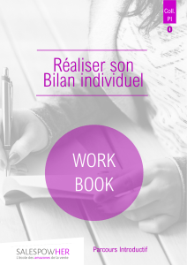 Salespowher - Workbooks - PI - Réaliser son Bilan Individuel