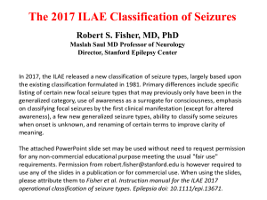 Presentation Illustrating the 2017 Classification of Seizure Types