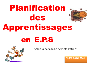 Planification des Apprentissages (Partie 2) CHERRADI