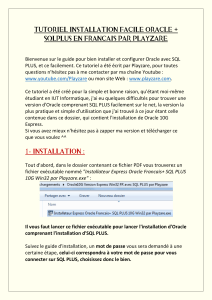Tutoriel d'installation et de configuration d'SQL PLUS et ORACLE par Playzare