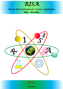 RISA : Revue Internationale des Sciences Appliquées