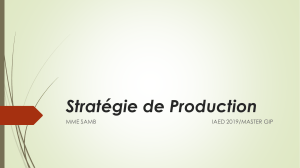 Stratégie de Production