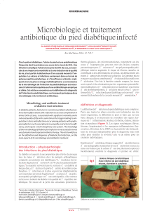 Microbiologie Et Traitement Antibiotique Du Pied Diabétique Infecté