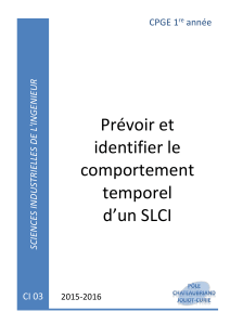 CI03 Cours - Prévoir et identifier le comportement temporel d'un SLCI