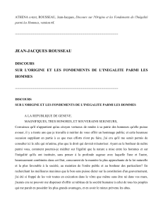 Rousseau Discours sur l origine de l inegalite version pdf
