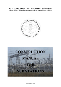 Construction Manual for Sub-Stations