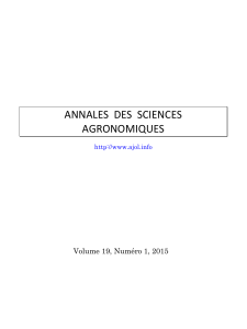 Yabietal. ASA2015 variabilité climatique production du maïs Zè (Sud-Bénin)