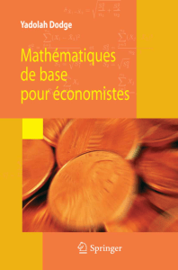 Mathematiques de Base Pour Economistes