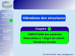 Cours Vibrations des structures à 1 degré de liberté (suite)