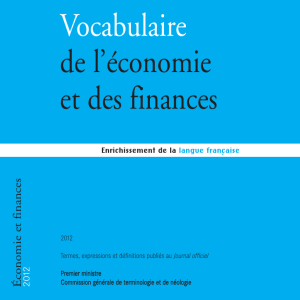 Collectif - Vocabulaire de l’économie et des finances-MCC (2012)