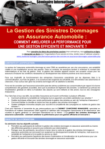 gestion des sinistres dommage en assurance automobile