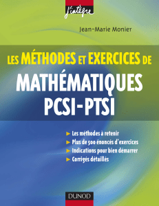 Monier-Méthodes et exercices-PCSI-PTSI