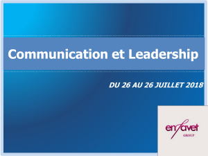 Communication et leadership présentation
