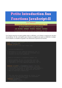 Les fonctions en JavaScript-II