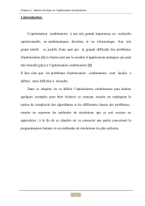 Optimisation Combinatoire : Notions de Base