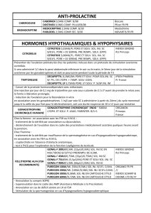 hormones hypothalamiques hypophysaire 