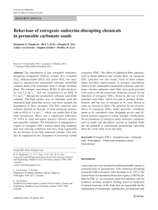 Behaviour of estrogenic endocrine-disrupting chemicals in permeable carbonate