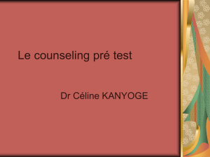 counselling pre test