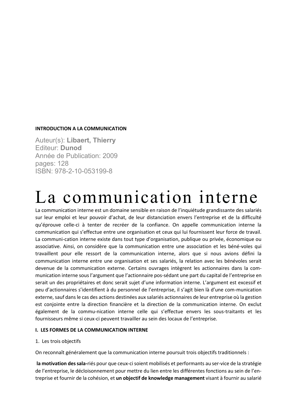 dissertation sur la communication