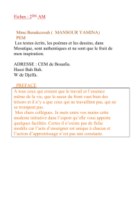 Fiches pédagogiques 2ème AM : Description récit de vie