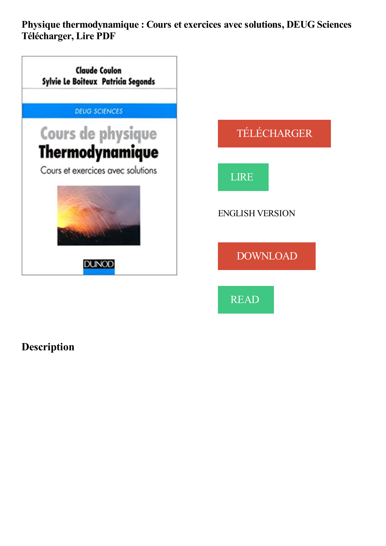 Biochimie Générale Cours Et Exercices Corrigés Pdf