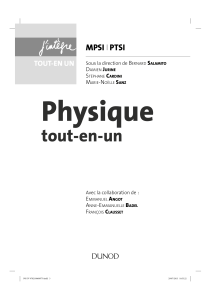 Physique tout-en-un DUNOD PTSI MPSI