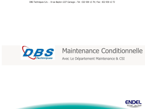 maintenance conditionnelle DBS Techniques gdf suez