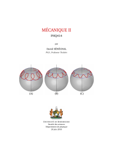 M&eacute;canique II : Cours avanc&eacute; de physique