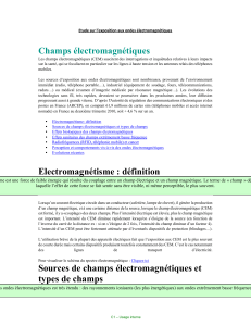 Etude sur l'exposition aux ondes electromagnétiques
