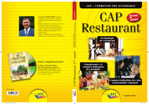 Extrait CAP Restaurant