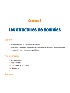 CHAP 08 - LES STRUCTUIRES DE DONNEES