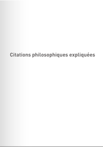 Citations philosophiques expliquees