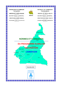 Normes et Standards Finalisé du Programme Elargi de Vaccination_Cameroun_Novembre 2017