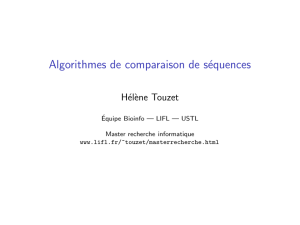 Algorithmes de comparaison de séquences