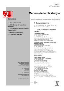 2-8543 Metiers plasturgie Bourgogne 3emeTrim 2012