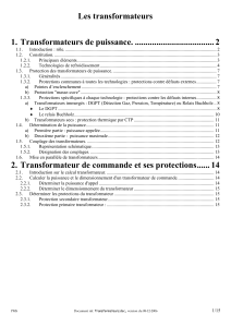 Transformateurs de puissance et de commande : Cours détaillé