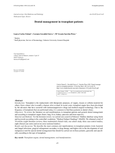 68 2011Dental management in transplant patients