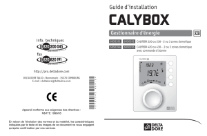 Guide d'installation Calybox de Delta Dore