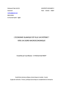 Vers un cadre macroéconomique de l'économie islamique