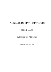 Examens de Math&eacute;matiques Bac S : 1998-2000 | Pr&eacute;paration Terminale S