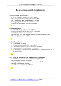 2-qcm corrigés de la lignée blanche Dr ZF.pdf · version 1