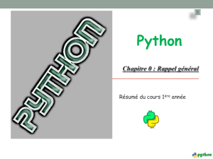 Résumé cours python niveau 1