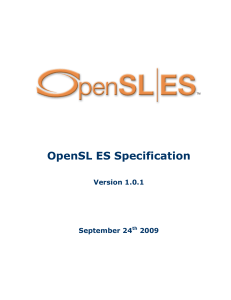 OpenSL ES Specification 1.0.1