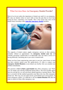 What Services Does An Emergency Dentist Provide