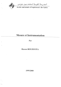 mesure et instrumentation-ENIT