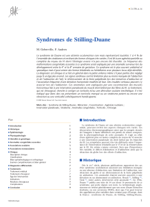 Syndromes de Stilling-Duane