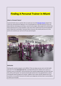 Finding A Personal Trainer in Miami