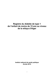 Registre diabètre 2014 Algérie