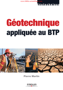Geotechnique appliquee au BTP